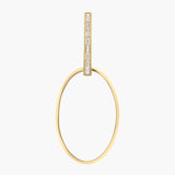 Ileana Makri 18K Yellow Gold Sprinkles Orbit Diamond Earrings