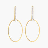Ileana Makri 18K Yellow Gold Sprinkles Orbit Diamond Earrings