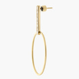Ileana Makri 18K Yellow Gold Sprinkles Orbit Diamond Earrings