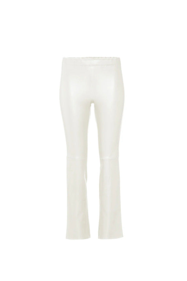 Front view of white JP Twenty pants on white background, with no model shown.