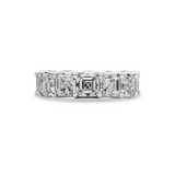 18K White Gold "Demi" Assher Cut Eternity Band