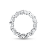 18K White Gold "Demi" Assher Cut Eternity Band