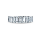 18K White Gold "Monty" Emerald Cut Eternity Band