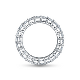 18K White Gold "Monty" Emerald Cut Eternity Band