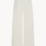 Back view of off white gala pant on white background, with no model shown.