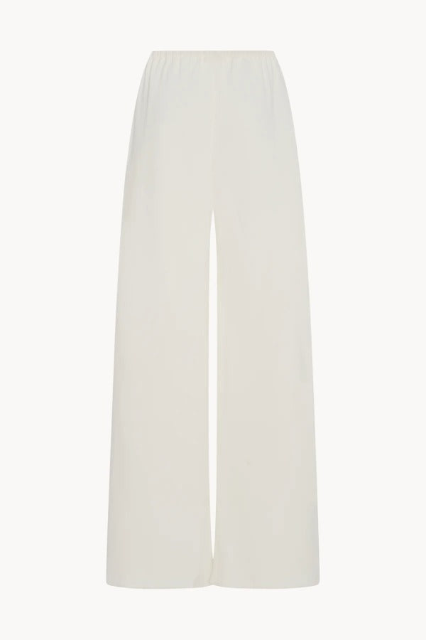 Back view of off white gala pant on white background, with no model shown.