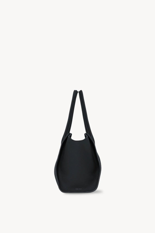 Side view of black marlo 12 bag on white background, with no model shown.