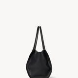 Side view of black marlo 14 bag on white background, with no model shown.