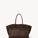 Front view of deep brown marlo 14 on white background, with no model shown.