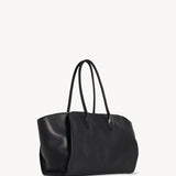 Front slanted view of black marlo 14 bag on white background, with no model shown.