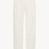 Front view of white belamy pant on white background, with no model shown.