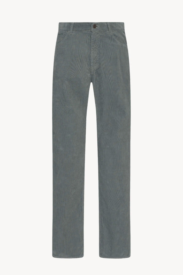 Front view of grey men's fred pants on white background, with no model shown.