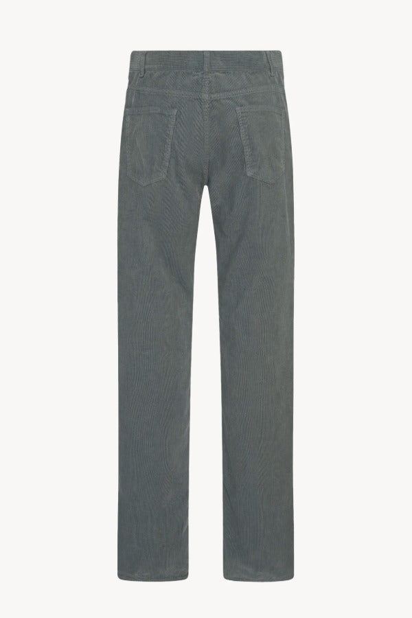 Back view of grey men's fred pants on white background, with no model shown.