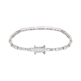 18K White Gold  Diamond Alligator Bracelet