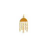 22K Yellow Gold Jellyfish Charm on Cord