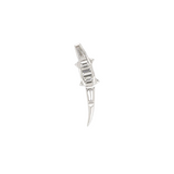 18K White Gold Diamond Alligator Right Single Climber