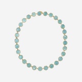 Irene Neuwirth Classic 18K Yellow Gold 18" Necklace Set with Rose Cut Fine Aquamarine