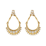 Ileana Makri 18K Yellow Gold Dangle Diamond Luna Earrings