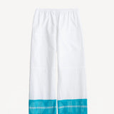 Dosa Pants with Turquoise Jamdani Trim