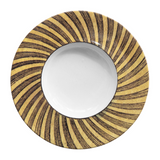 Astier de Villatte Wide Rim ABC Spiral Dessert Plate