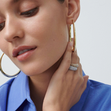 Sidney Garber 8K Yellow Gold Oval Hoops