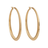Sidney Garber 8K Yellow Gold Oval Hoops