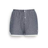 Cashmere and cotton striped shorts - Navy and White