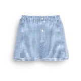 Cashmere and cotton gingham shorts