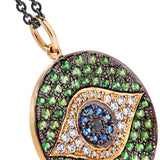 Ileana Makri 18K Yellow Gold Oxidized Green Dawn Pendant