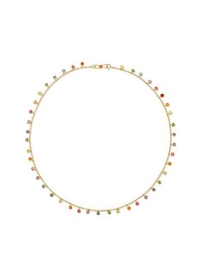 22K Yellow Gold 16" Multicolored Dancing Emilie Necklace
