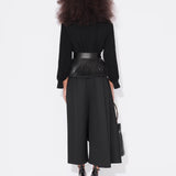 Alaia Noir Fringed Leather Belt