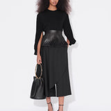Alaia Noir Fringed Leather Belt