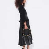 Alaia Noir Fringed Leather Belt