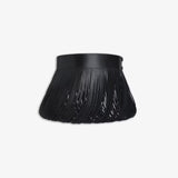 Alaia Noir Fringed Leather Belt