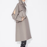 Alaia Brown Gray Trench Coat