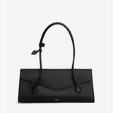 Alaia Noir Le Teckel Flap Tote in Shiny Grained Calfskin