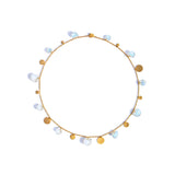 Marie-Hélène De Taillac 22K Yellow Gold Dangling Rainbow Moonstone 17" Necklace