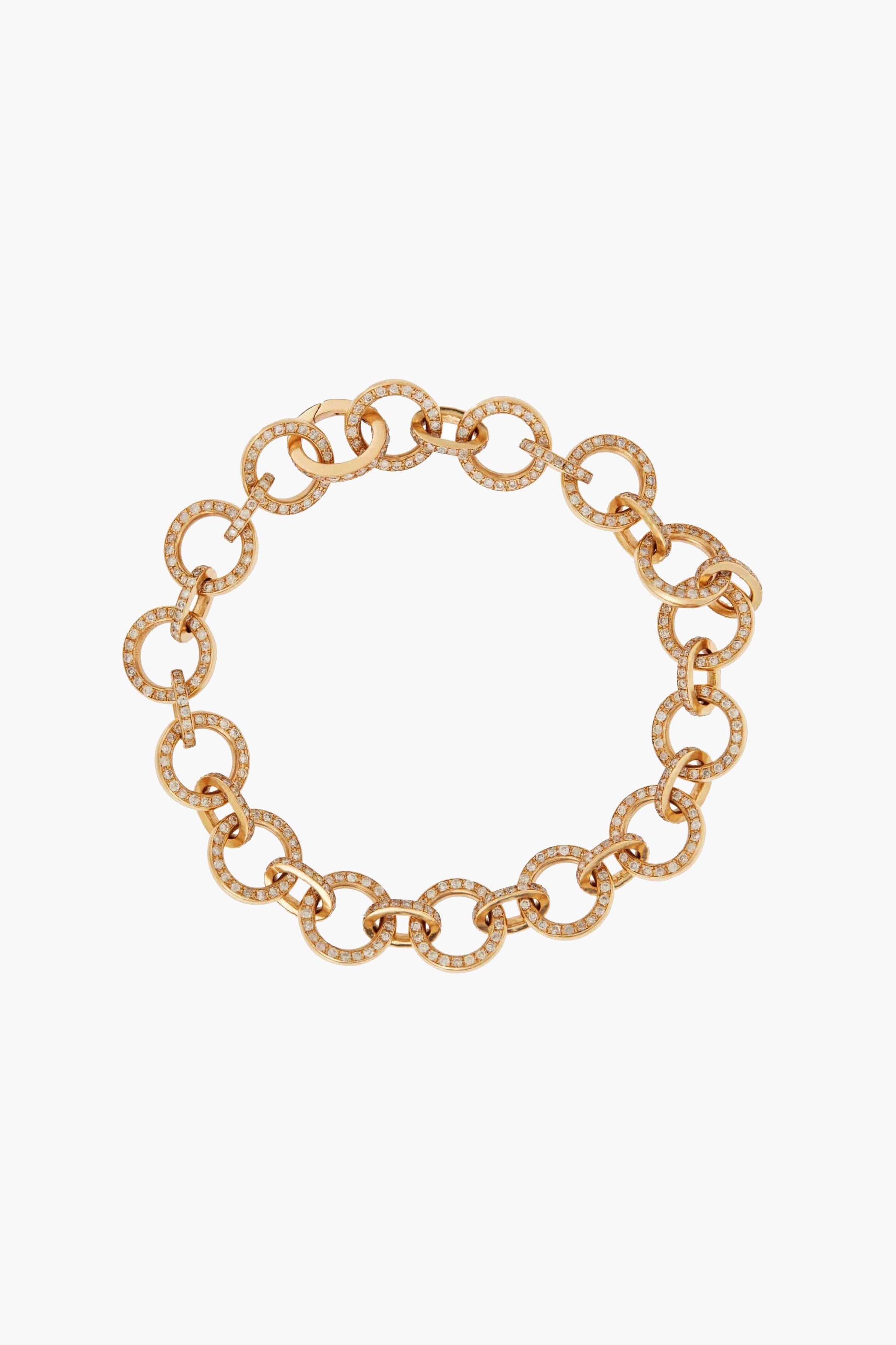 Ileana-Makri-18K-Yellow-Gold-Round-Link-Diamond-Bracelet-Amarees