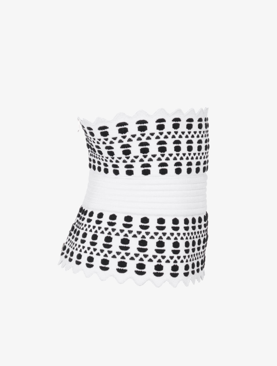 alaia-vienne-stretch-knit-corset-belt-black-and-white-amarees