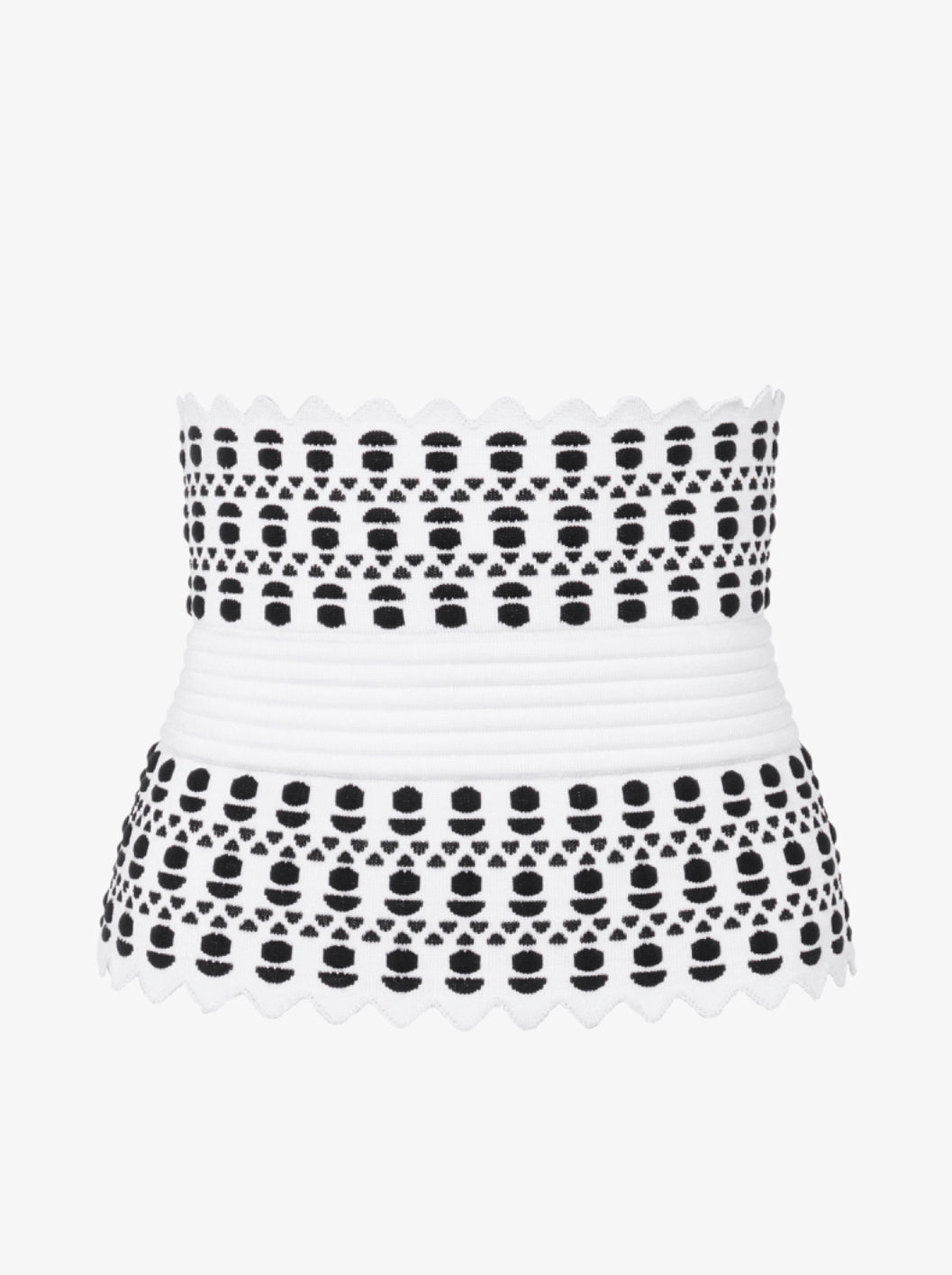 alaia-vienne-stretch-knit-corset-belt-black-and-white-amarees