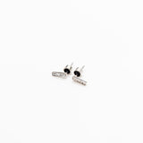 Ileana Makri 18K White Gold Diamond Baguette Earrings