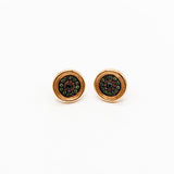 Ileana Makri 18K Rose Gold Round Eye Studs with Diamonds