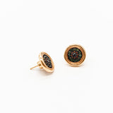 Ileana Makri 18K Rose Gold Round Eye Studs with Diamonds