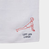 Left Leg Lunge Embroidered Napkin
