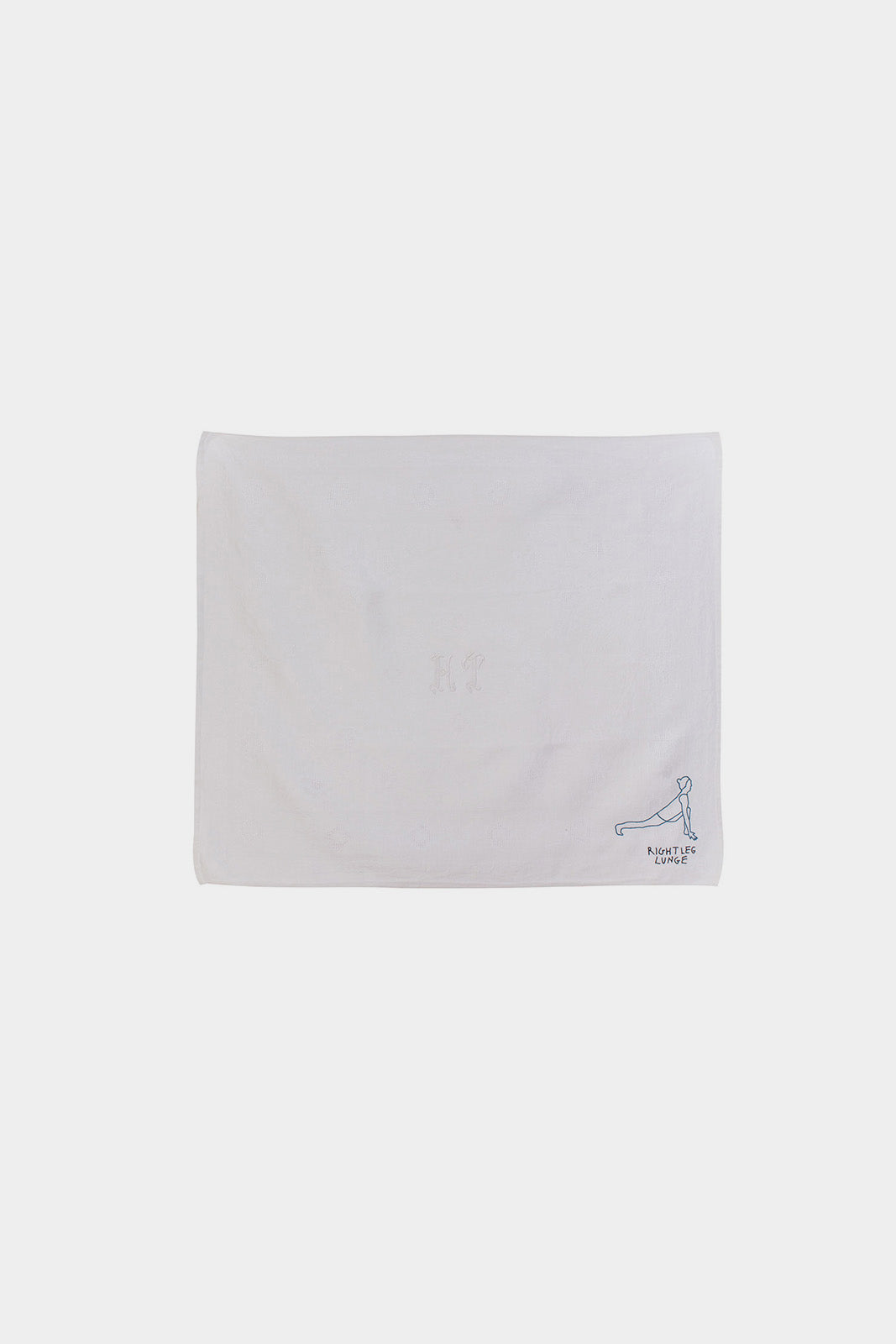 Right Leg Lunge Embroidered Napkin
