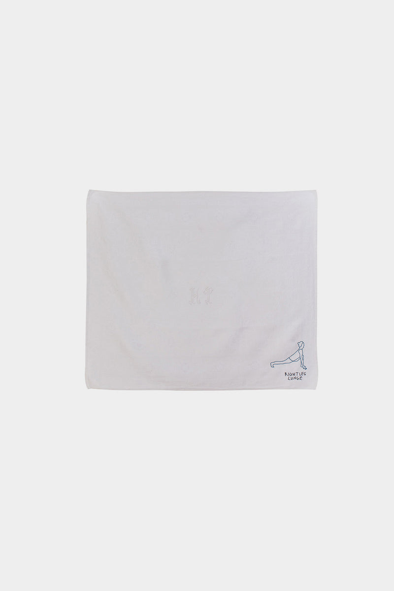 Right Leg Lunge Embroidered Napkin