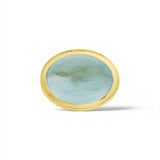 Ileana Makri Cabochon Aquamarine & Brown Diamond Ring