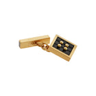 18K Yellow Gold Onyx Button Cufflinks