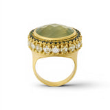 Ileana Makri Green Diamond Halo Moonstone Ring