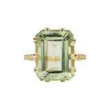 Ileana Makri 18K Yellow Gold Oblong Green Amethyst Ring